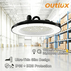 150W 200W 300W IP65 LED Commercial Lights Highbay Fixture US Stock 3 Yrs Warranty 120LM/W Warehouse UFO High Bay Light