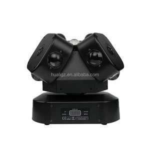 RGBW 4in1 Beam Moving Head Stage Light 8pcs KTV Party Equipment with 2 Head DMX512 Control E27 Bulb Base for Theme Parks