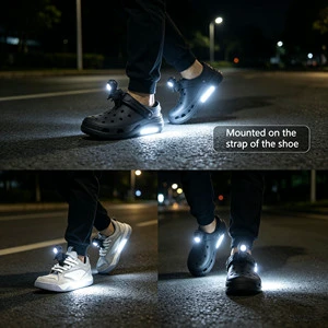 New Outdoor Shoe Lights Night Running Camping Hiking Night Lighting Warning Shoe Lights Waterproof Mini Flashlights