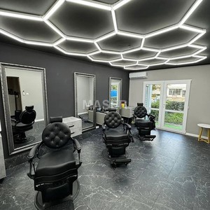 Professional 6500K LED Hex Light Barbershop Hair Salon Work Lighting Honeycomb Ceiling Workshop Factory Price AC Power Supply