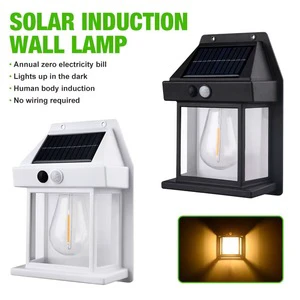Outdoor IP65 Waterproof Solar Power PIR Motion Sensor Security Light Wall Lamp for Garden Patio Garage