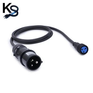 Waterproof 3-Core Oxygen-Free Copper PVC Insulation 250V Low Voltage LED Par Light Extension Cable Stage Lighting Power Cable