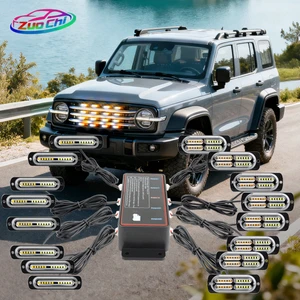 New Led Grill Panel Light Auto Parts Car Grille Light Wireless Remote Control Waterproof LED Light for Off Road Vehicles