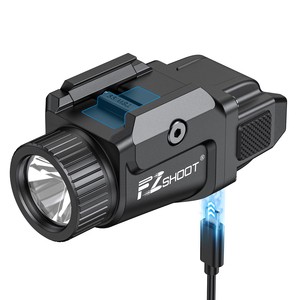EZshoot Rechargeable Mini LED Flashlight 500 Lumens Strobe Mode Aluminum Body for Home Defense Hunting Camping Emergency Usage