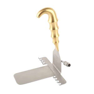 Fiber Optic Retractor Surgical Instrument Stainless Steel Retractor with LED Light Guide for General Surgery and Medical