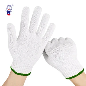 Hot Selling 40g 50g Cheap Anti-slip Knitting Safety Cotton White Dongfanghong Working Gloves Cotton Knitted Protective