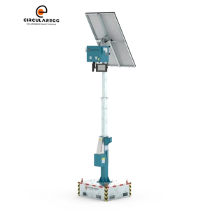 Ready to Ship Solar Powered LED Light Tower Telescopic Mast Trailer Mounted Solar for Road Construction