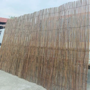 TonkinOutdoor Nature Carbonized Woven BackyardBamboo Fence, Easily Assembled For Decoration And Row-WholesaleTea Stalk Bamboo