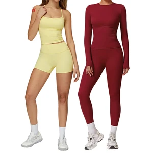 LUMIARA ARTISAN Custom Logo Women's Long Sleeve Yoga Set | High Waist Vital Activewear | ODM Spandex Sports Wear 400g