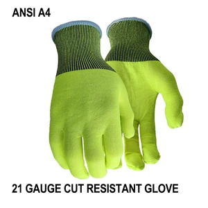 21G UHMWPE Knitted Gloves Anti-Cut EN388 ANSI/ISEA A5 Cut Resistant Glove for Kitchen Glass Handling