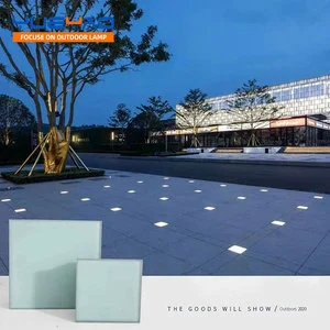 IP66 DMX512 RGB LED Stainless Steel & Glass Paver Outdoor Wall Lights for Road Landscape with CRI 85 and Dimmable