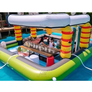 Inflatable Pool Bars with PVC Material CE Certified Over 500kg Capacity for Pool Party Events