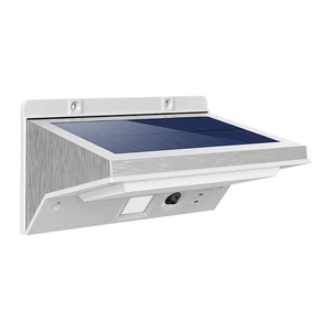 LED Solar Powered Outdoor Lights Stainless Steel Solar Security Lights