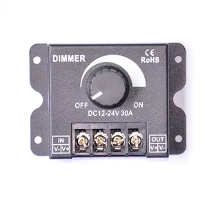 led dimmer 30A Hard and soft light strip light with dimmer brightness regulator knob 12V 24V