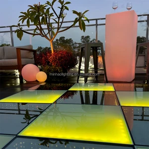 IP67 Waterproof LED Dance Floor Sound-Activated Control Stainless Steel Glass Construction 500KG Load Capacity for Lighting