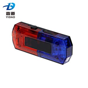 Patrol Night Light Battery Powered High Intensity Prismatic Led Red Blue Flashing Torch Light