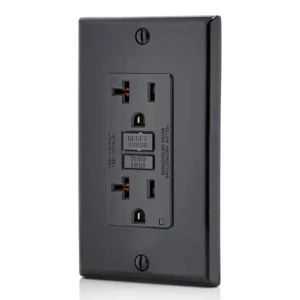 20A 125V 1 LED Industrial 2 Outlets Copper & ABS Material Standard Grounding GFCI ETL For Wall Socket