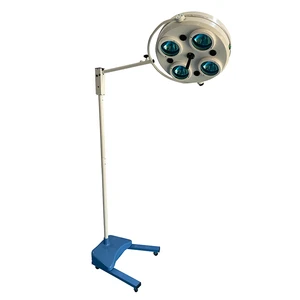 Adjustable Brightness Medical Operating Lamp LED Halogen Light Source Electric Power Source Metal Stand Shadowless for Surgery