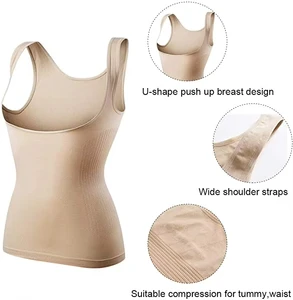 Comfortable Soft Sexy Sleeveless Women Slimming Seamless Camisole Tummy Control Compression Vest