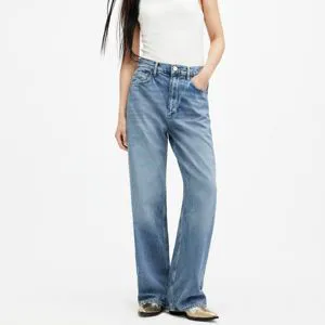 High Quality Breathable Women Washed Denim Jeans Hot Selling New Fashion Wide Leg Denim Pants for Ladies
