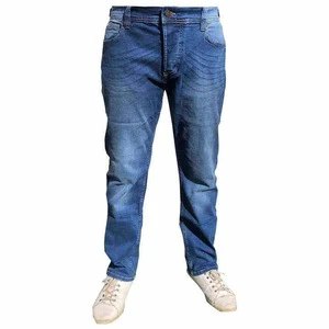 High-Quality Eco-Friendly Polyester/Cotton Men's Plus Size Jeans Regular Fit Straight Mid Waist Soft Denim Casual Pants
