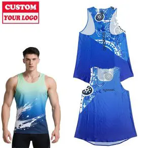 Factory Direct Top Quality Polyester Quick Dry Casual All-Over-Printing Personalized Marathon Tank Top Light Weight