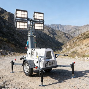 Free Shipping Overload Protection Low Maintenance Cost Mobile Light Tower Hydraulic Light Tower LED Light Tower