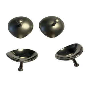 Stainless Steel Manual Eye Shield | Hospital Use | L 29mm X 21mm | Laser Eye Protector | Reusable | 2 Pcs