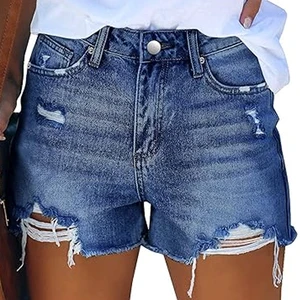Jeans High Waisted Plus Size Shorts for Women Casual Women's Shorts Jeans Plus Size Fashion New Style