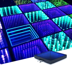 Twinklight Infinity Mirror Cube Interactive LED Display Stage Flooring Portable Dance Floor for KTV Parties Wedding Pistas De