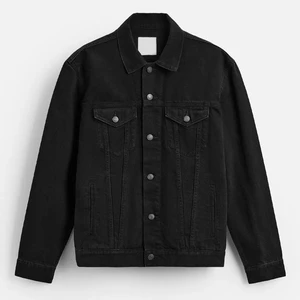 High Quality Men's Denim Jacket Autumn Winter Fashion Streetwear Ripped Button Front Stand Collar Reversible Breathable