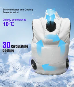 OEM Supported Wholesale Heatstroke Prevention 10°C Rapid Cooling Summer Cooling Vest Air Conditioning Work Wear