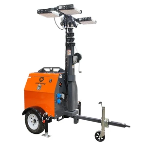 Outdoor Telescopic Mast LED Light Tower 6KW Generator Light Tower for Construction Site Outdoor Worksite Lighting