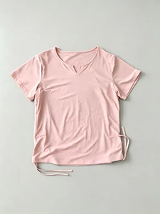 Women Lightweight Four-Way Stretch Curved Hem Short Sleeve Yoga Top High Elastic Quick Dry Breathable Plus Size Fitness Sport