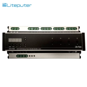 Liteputer 4-Channel 0-10V DMX512/EDX Dimmer Pack With AC 100-240V Input 20A Total Output 4800W Max Load