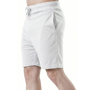 Men Casual Shorts Cotton Terry Sweat Shorts Drawstring Summer Gym Shorts Plain Comfortable Lounge Wear Bottoms