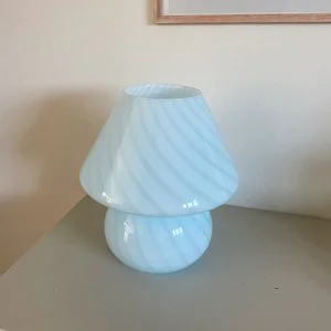 Vintage Mushroom Design Creative Light Handmade Glass Table Lamp for Living Room Dining Room Decoration