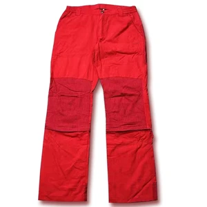Customized Plus Size Cotton Twill Red Color Men's Pants Zippered Removable Legs Outdoor Mens Jeans
