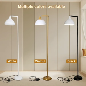 Modern 2700K 6000K LED Floor Lamp with Remote Control High Brightness White Shade Aluminum Construction
