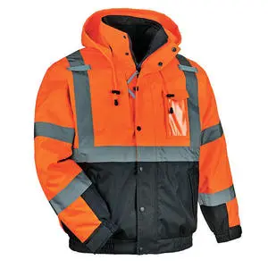 High Visibility Safety Jacket Class 3 Waterproof Orange Reflective Work Wear with Customized Logo for Construction Workers