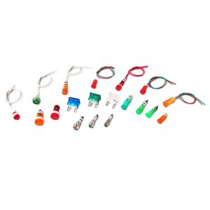 Snap-in LED Indicator Light with Wire, 7-18mm Multiple Sizes, Miniature Signal Lamp for Generator & Welding Equipment