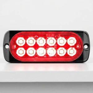 OEM Custom Super Bright 12LED IP67 Waterproof Flashing Warning Beacon 10-30V Shock Resistant Emergency Light PC Material 4inch