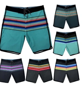 Hot Selling Men's Elastic Quick Dry Swimming Trunks Large Size Beach Pants with Mid Waist Casual Style for Surfing Water Sports