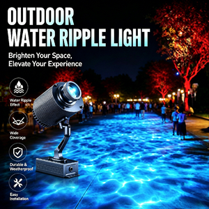 IP67 Waterproof Ocean Wave Projector Light LED Gobo Water Ripple Spotlight With DMX512 Outdoor Wall Ground Effect Lighting