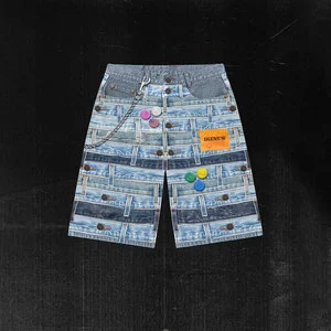 DiZNEW Men Breathable Denim Shorts Wholesale Summer Streetwear Designer Low Rise Jean Short Pants