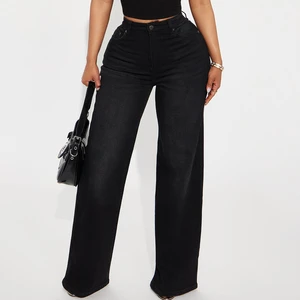 Women Wide Leg Jeans High Waist Black Baggy Denim Pants Plus Size Washed Straight Trousers Vintage Casual Custom Loose Apparel