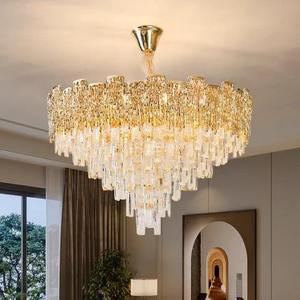 Luxury Design Glass Chandelier Light with Golden Coating for Luxury Villa and Mansion Interior Lighting Projects at Best Price