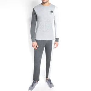 Lightweight Winter Casual Solid Men's Sweat Suit Set Classic Pullover Stretchy Jogger Bottom Eco-Friendly for Travel Lounging