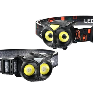 Helius Hot Sale Super Bright Owl Cob Suitable For Hiking Running Repairing Fishing Usb Waterproof Led Rechargeable Headlamp