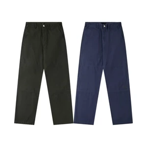 Manufacture High Quality Loose Fit Denim Jean Straight Leg Baggy Pants Men Double Knee Pants Wide Leg Pants for Men